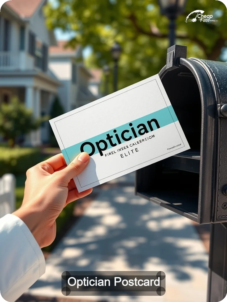 Optician Postcard Sample 09 · 5" x 7" design sample