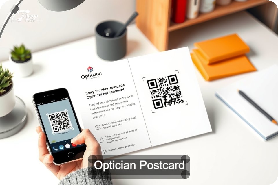 Optician Postcard Sample 10 · 6" x 9" design sample