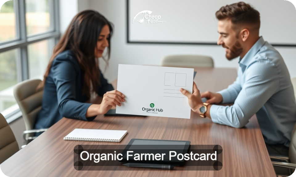 Organic Farmer Postcard Sample 01 · 4" x 9" design sample