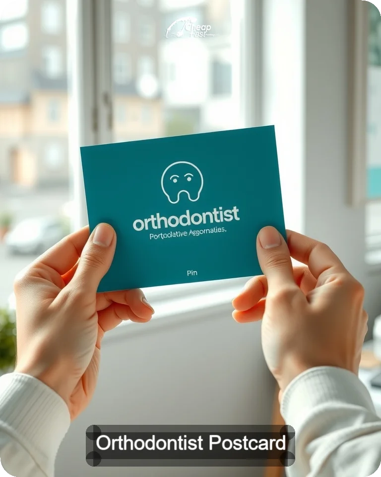 Orthodontist Postcard Sample 04 · 4.25" x 5.5" design sample