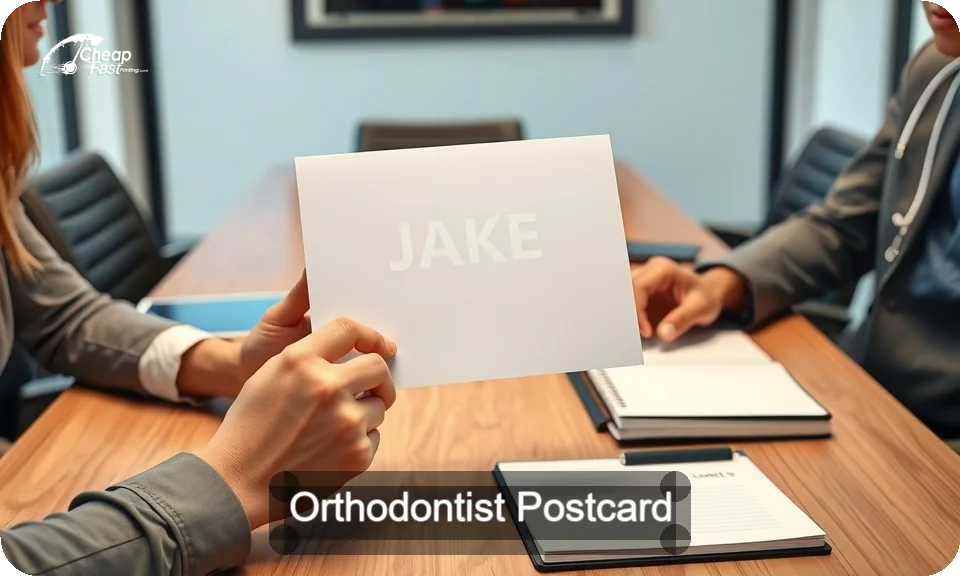 Orthodontist Postcard Sample 05 · 4" x 9" design sample
