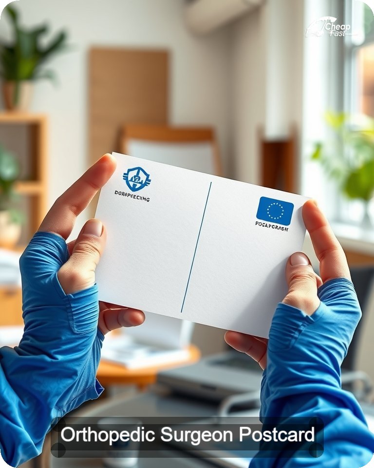 Orthopedic Surgeon Postcard Sample 03 · 4.25" x 5.5" design sample