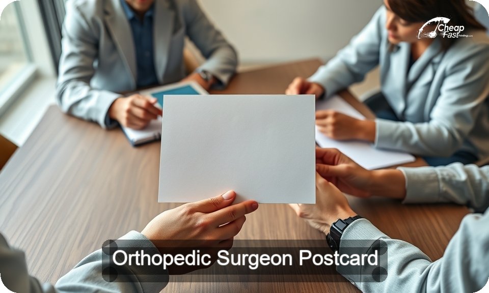 Orthopedic Surgeon Postcard Sample 04 · 4" x 9" design sample