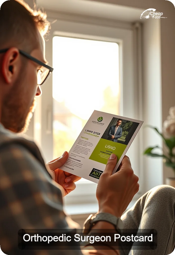 Orthopedic Surgeon Postcard Sample 05 · 4.5" x 6.5" design sample