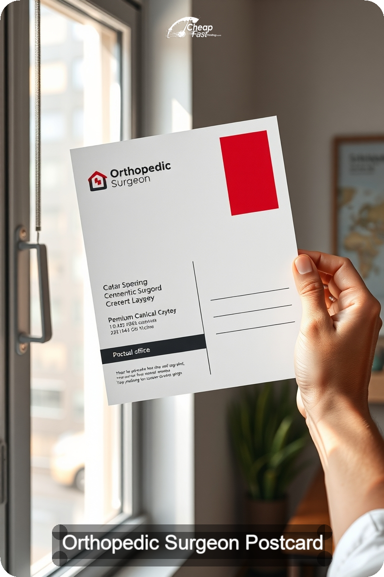 Orthopedic Surgeon Postcard Sample 07 · 4.5" x 11" design sample