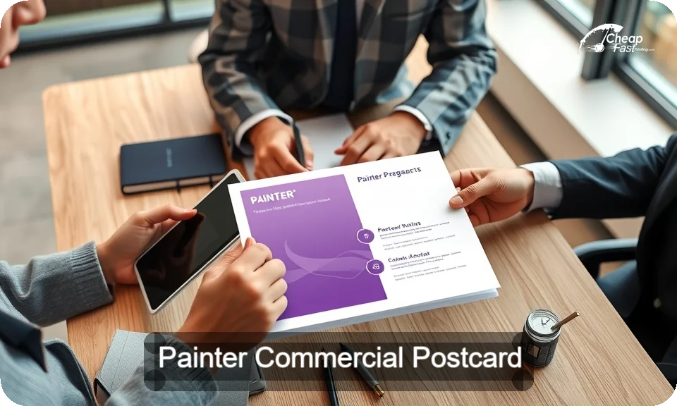 Painter Commercial Postcard Sample 02 · 4" x 9" design sample