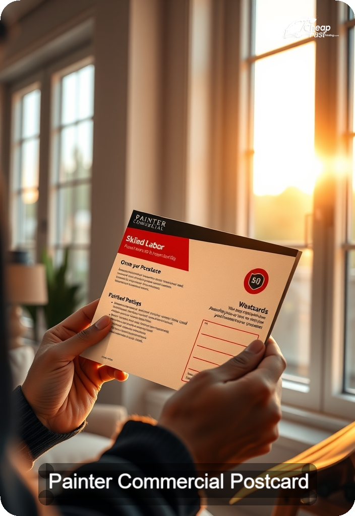 Painter Commercial Postcard Sample 03 · 4.5" x 6.5" design sample