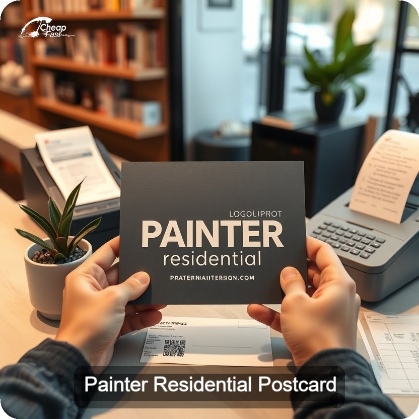 Painter Residential Postcard Sample 06 · 5" x 5" design sample