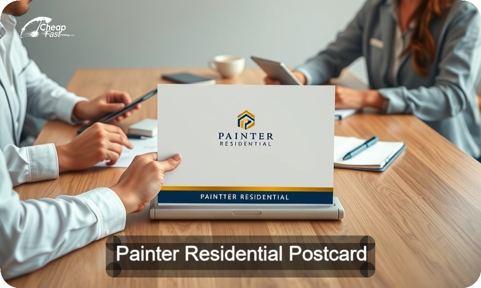 Painter Residential Postcard Sample 08 · 4" x 9" design sample