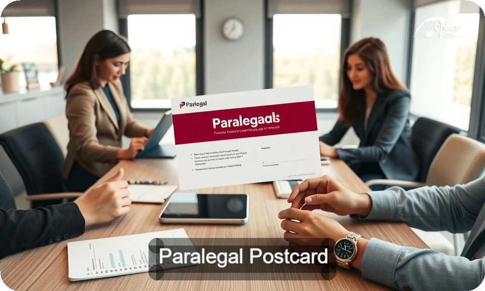 Paralegal Postcard Sample 01 · 4" x 9" design sample