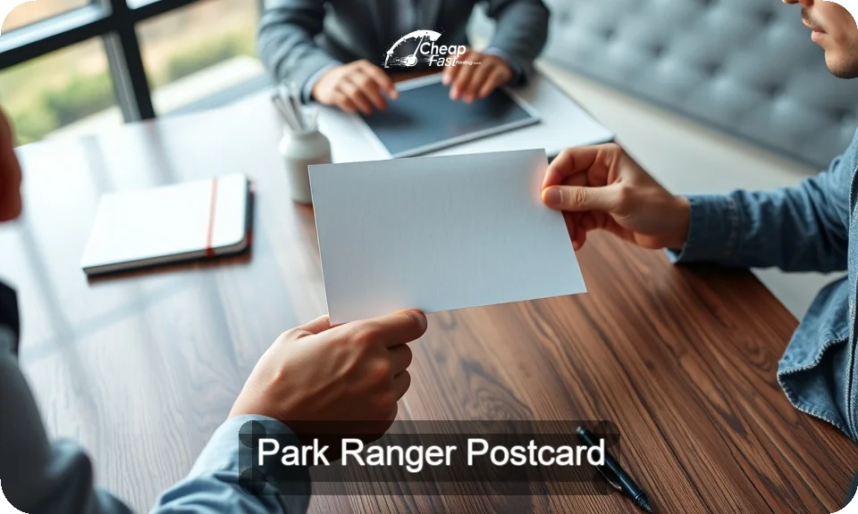 Park Ranger Postcard Sample 08 · 4" x 9" design sample