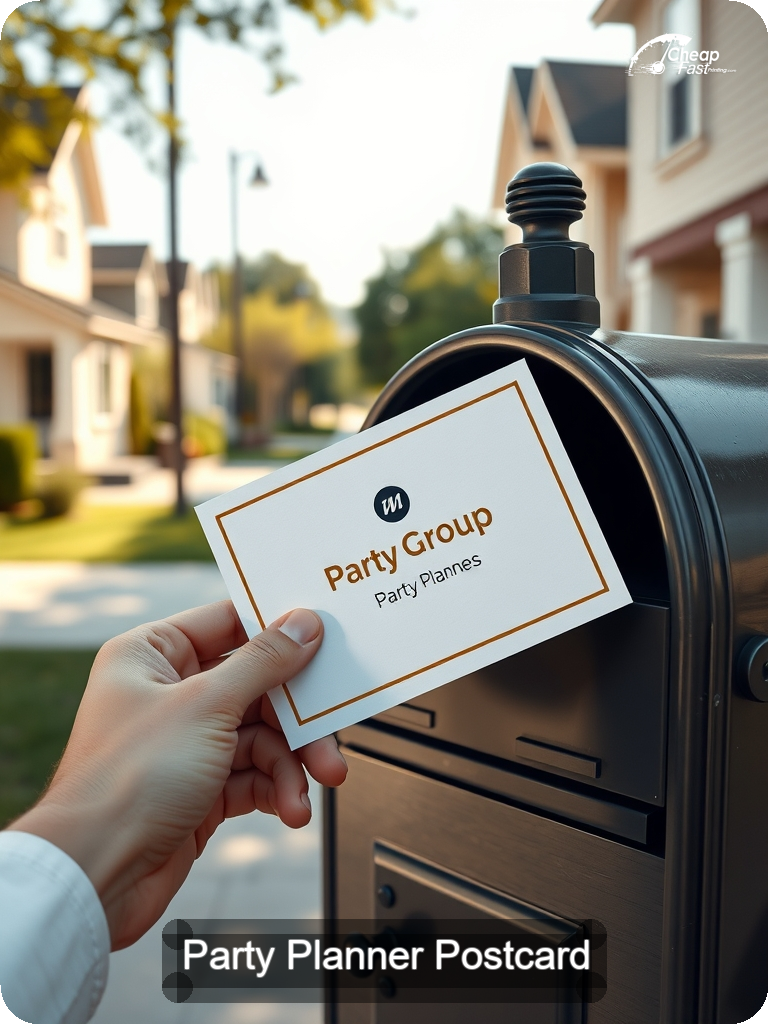 Party Planner Postcard Sample 01 · 5" x 7" design sample