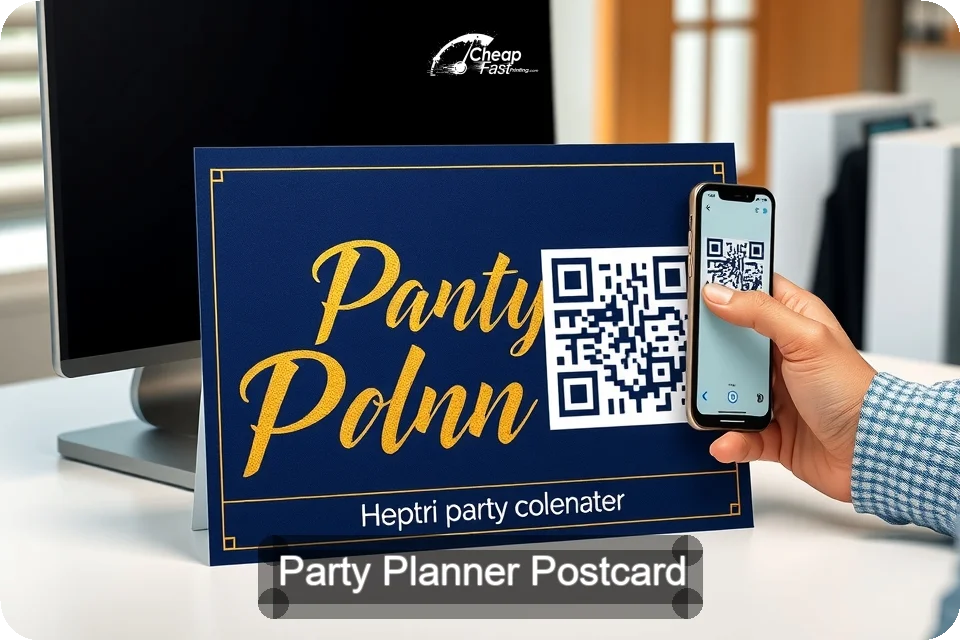 Party Planner Postcard Sample 02 · 6" x 9" design sample