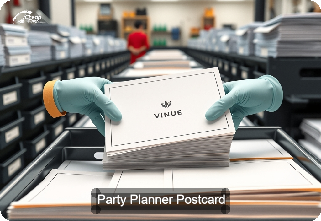 Party Planner Postcard Sample 03 · 6" x 11" design sample