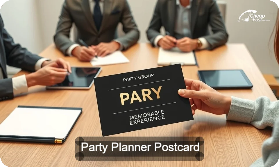 Party Planner Postcard Sample 06 · 4" x 9" design sample