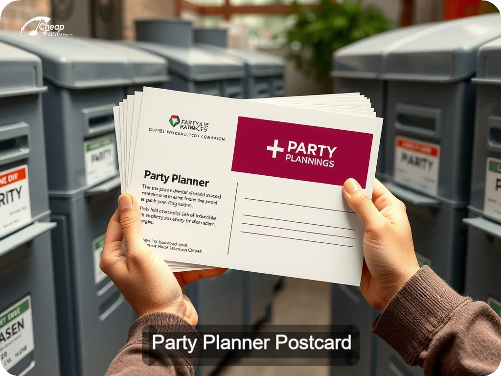 Party Planner Postcard Sample 08 · 6.5" x 9" design sample