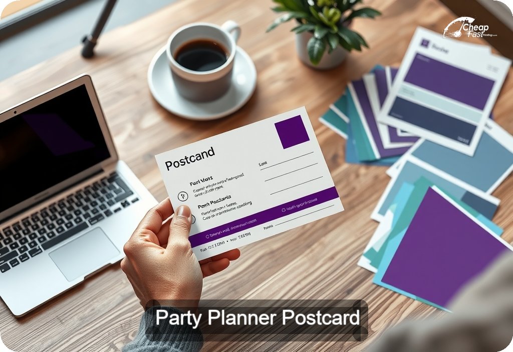 Party Planner Postcard Sample 10 · 4" x 6" design sample