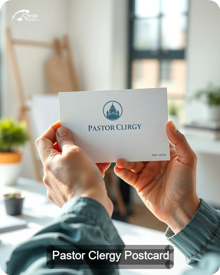 Pastor Clergy Postcard Sample 10 · 4.25" x 5.5" design sample