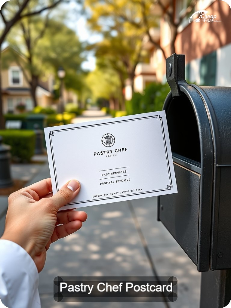 Pastry Chef Postcard Sample 05 · 5" x 7" design sample