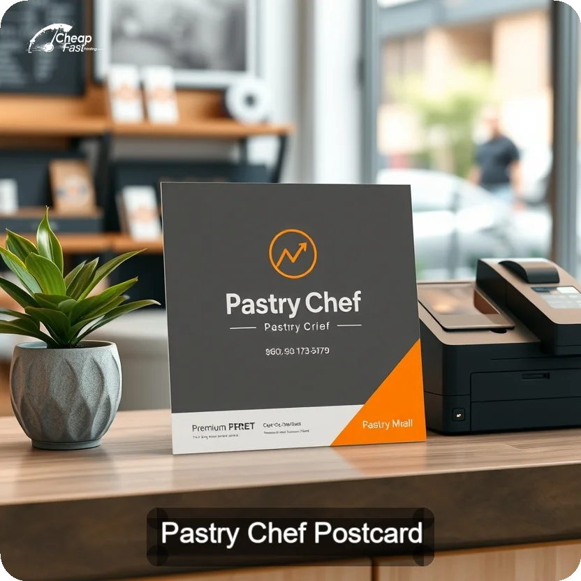 Pastry Chef Postcard Sample 08 · 5" x 5" design sample