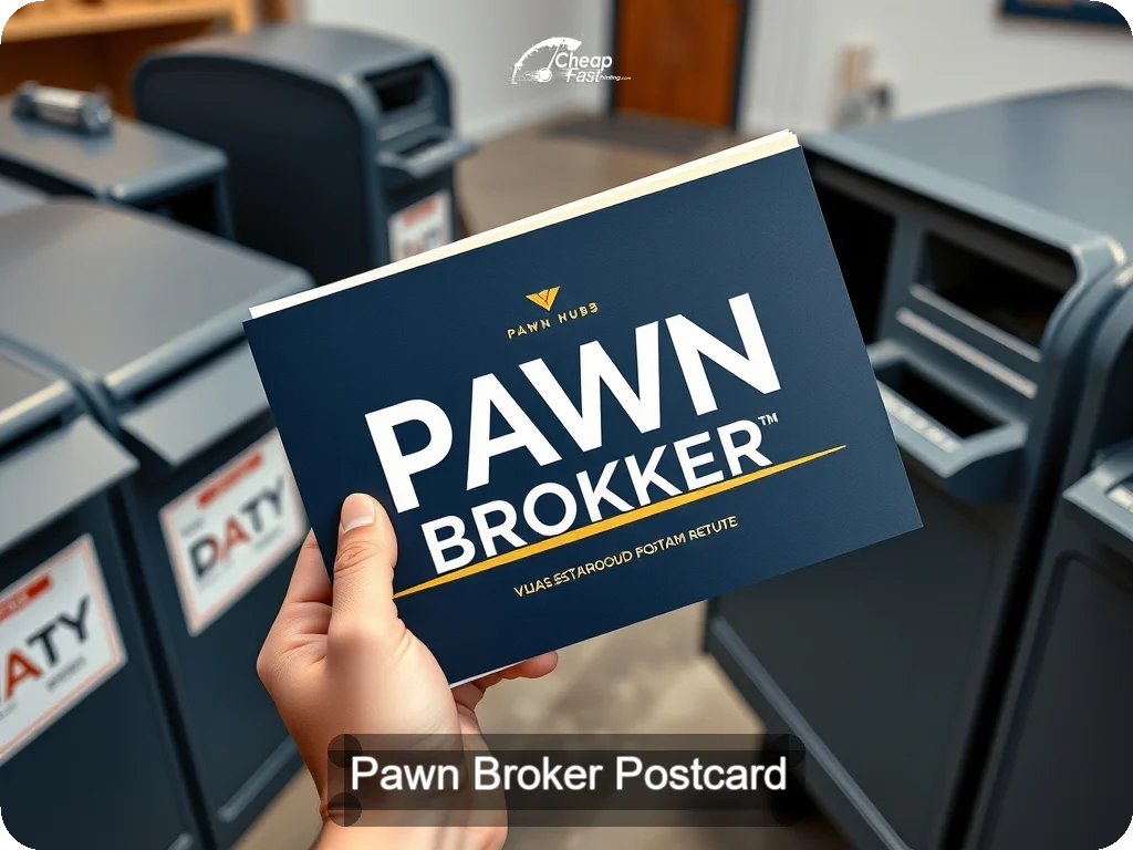 Pawn Broker Postcard Sample 09 · 6.5" x 9" design sample