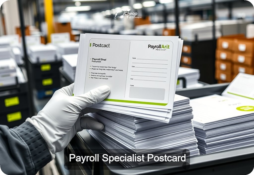Payroll Specialist Postcard Sample 05 · 6" x 11" design sample