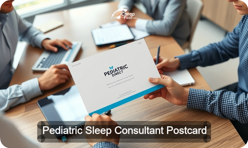 Pediatric Sleep Consultant Postcard Sample 02 · 4" x 9" design sample