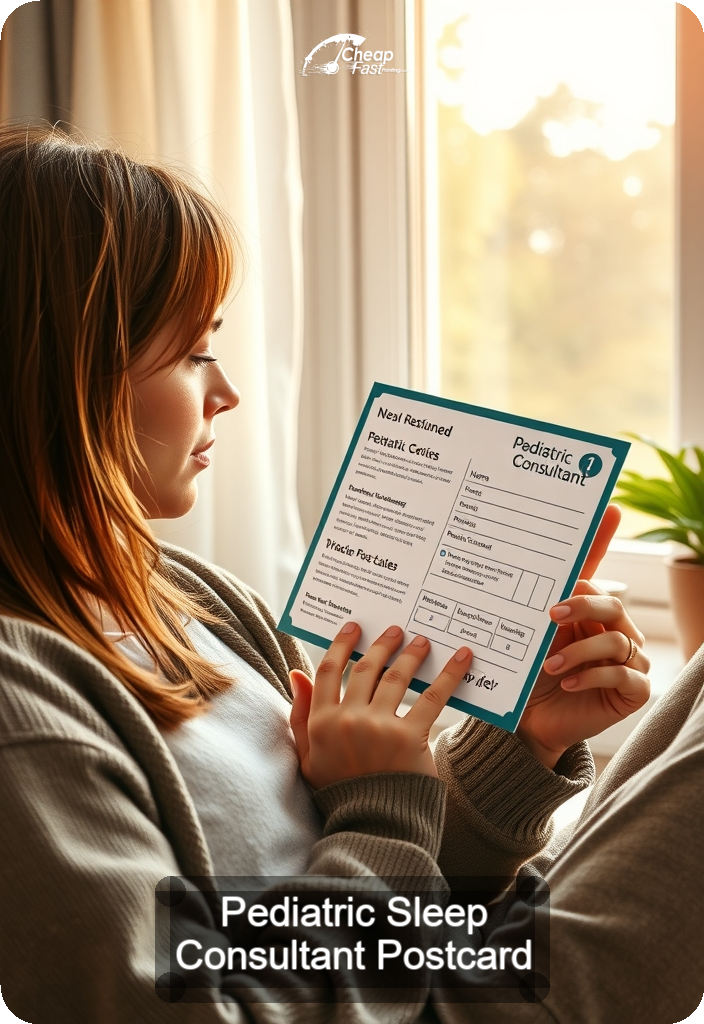 Pediatric Sleep Consultant Postcard Sample 03 · 4.5" x 6.5" design sample