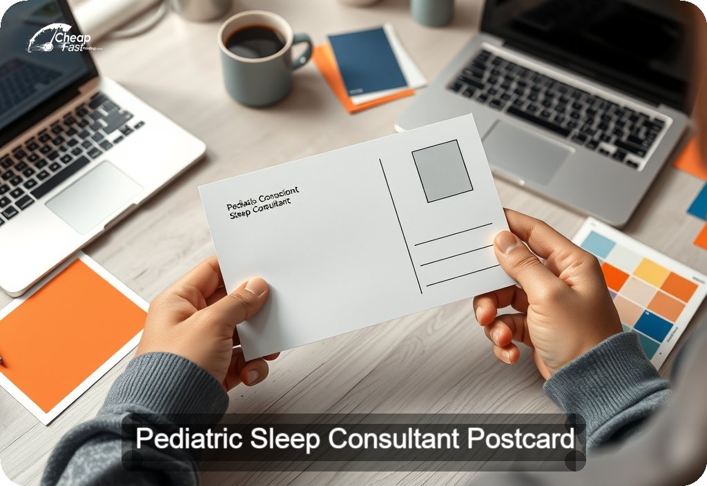 Pediatric Sleep Consultant Postcard Sample 06 · 4" x 6" design sample