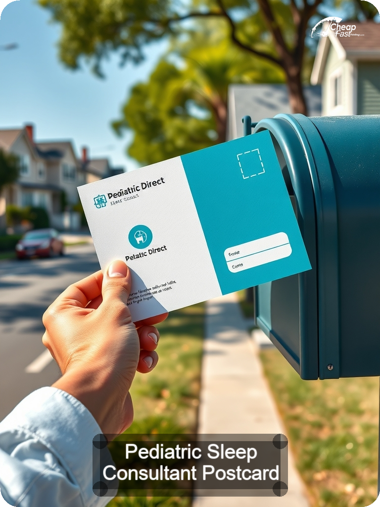 Pediatric Sleep Consultant Postcard Sample 07 · 5" x 7" design sample