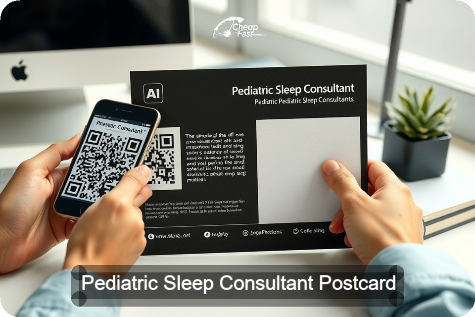 Pediatric Sleep Consultant Postcard Sample 08 · 6" x 9" design sample
