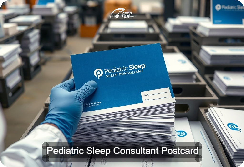 Pediatric Sleep Consultant Postcard Sample 09 · 6" x 11" design sample
