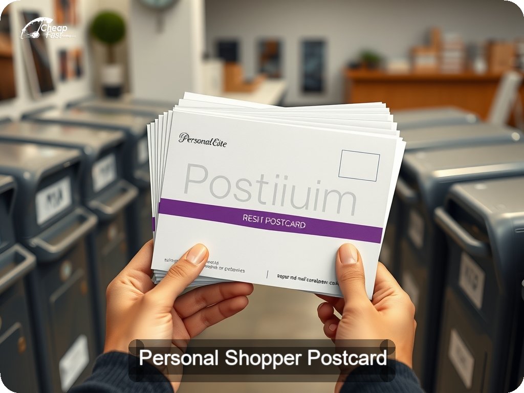 Personal Shopper Postcard Sample 02 · 6.5" x 9" design sample