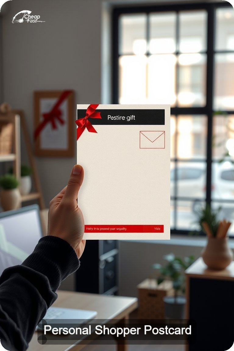 Personal Shopper Postcard Sample 03 · 4.5" x 11" design sample