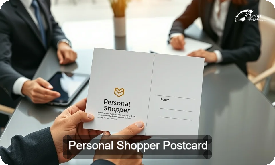 Personal Shopper Postcard Sample 10 · 4" x 9" design sample