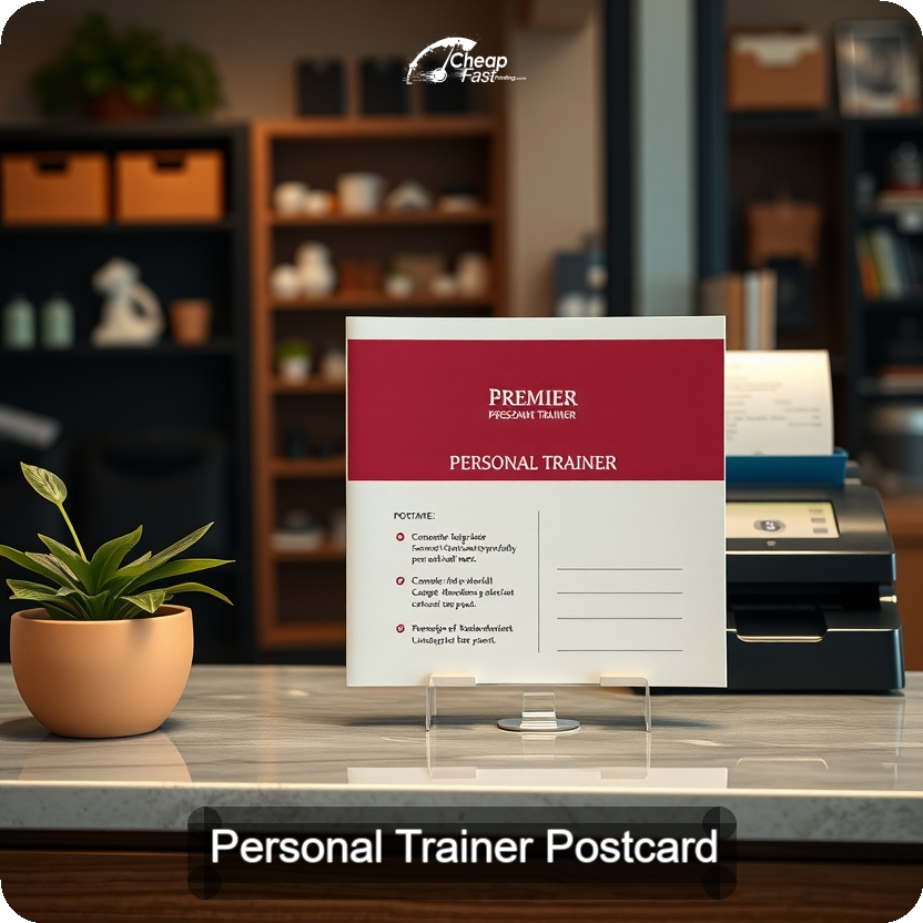 Personal Trainer Postcard Sample 05 · 5" x 5" design sample