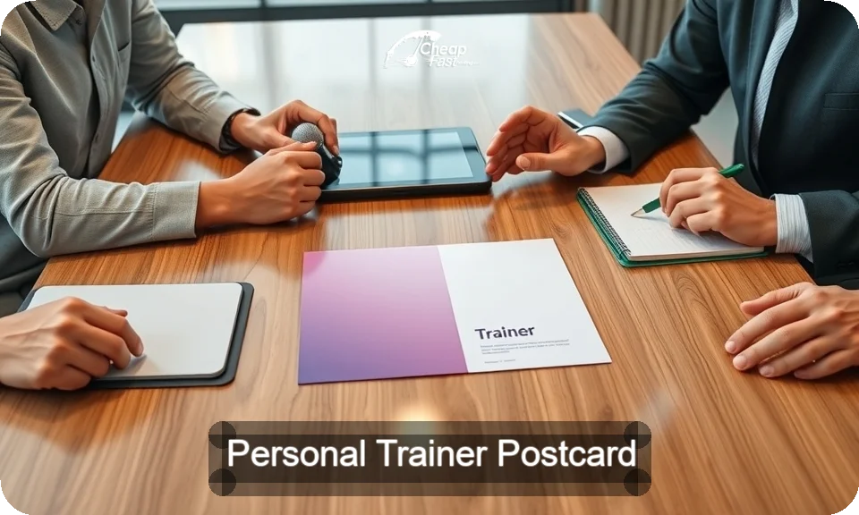 Personal Trainer Postcard Sample 07 · 4" x 9" design sample