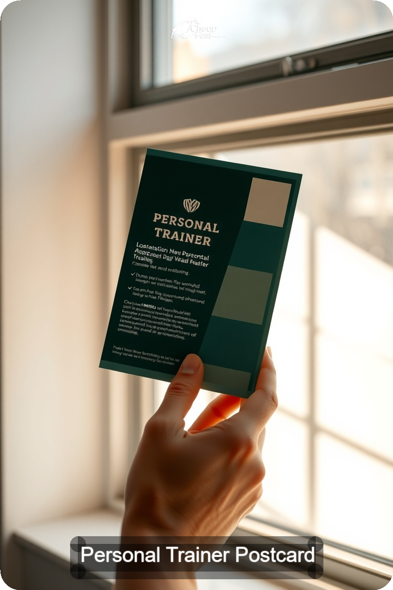 Personal Trainer Postcard Sample 10 · 4.5" x 11" design sample