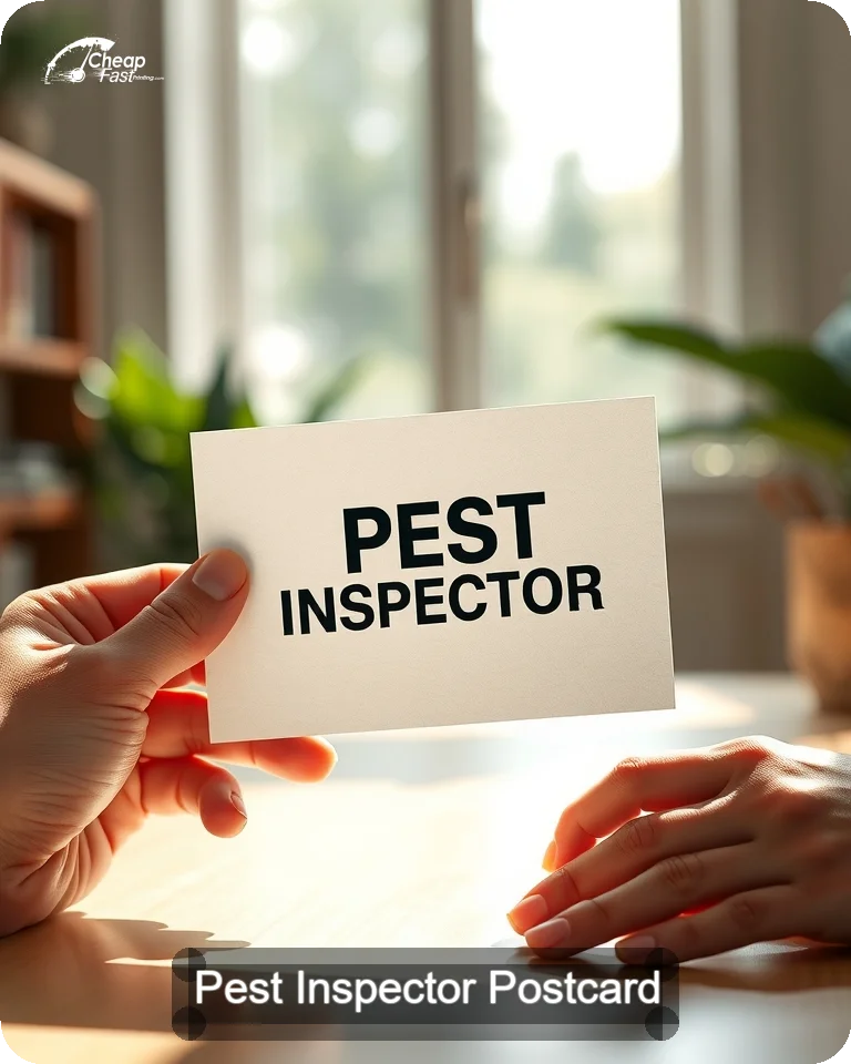Pest Inspector Postcard Sample 01 · 4.25" x 5.5" design sample