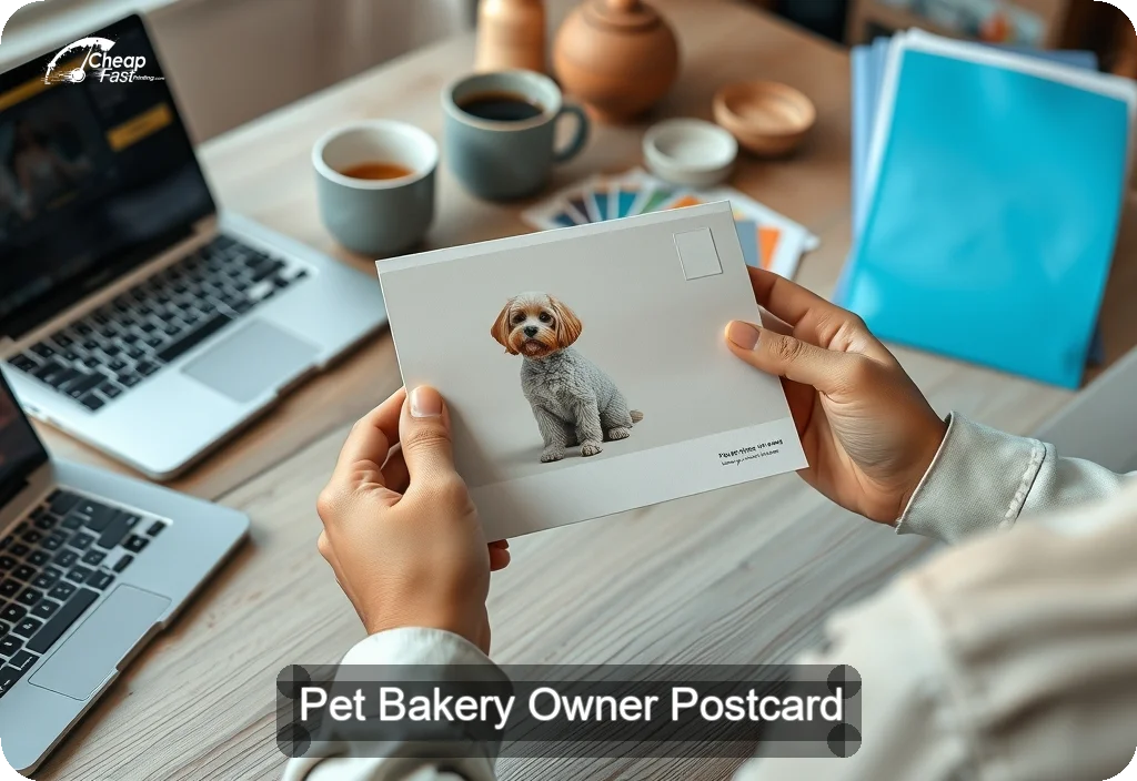Pet Bakery Owner Postcard Sample 05 · 4" x 6" design sample