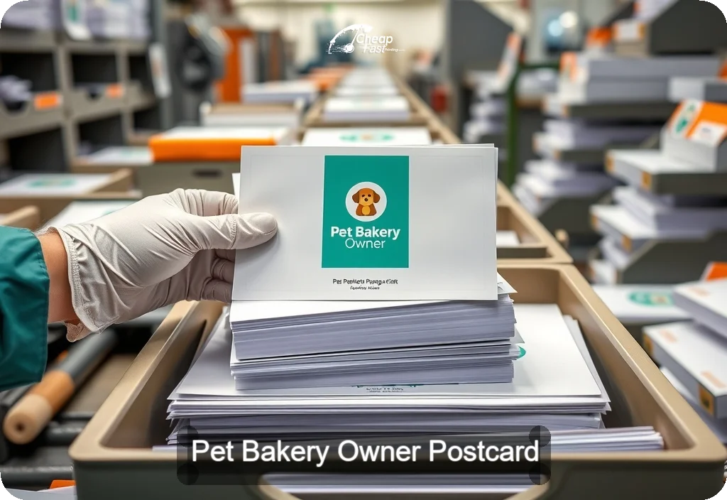 Pet Bakery Owner Postcard Sample 08 · 6" x 11" design sample