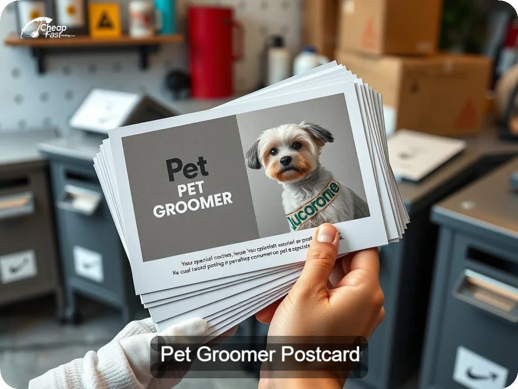 Pet Groomer Postcard Sample 03 · 6.5" x 9" design sample