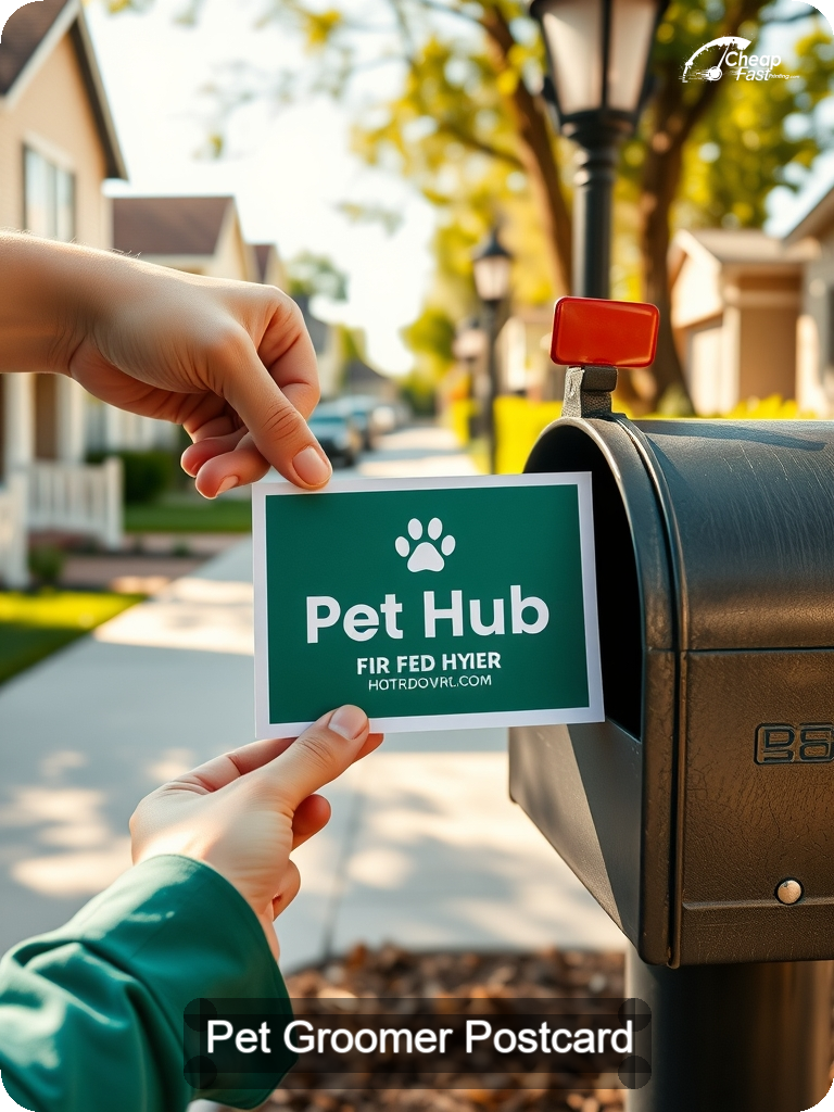 Pet Groomer Postcard Sample 06 · 5" x 7" design sample