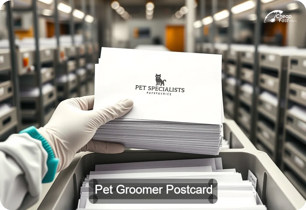 Pet Groomer Postcard Sample 08 · 6" x 11" design sample