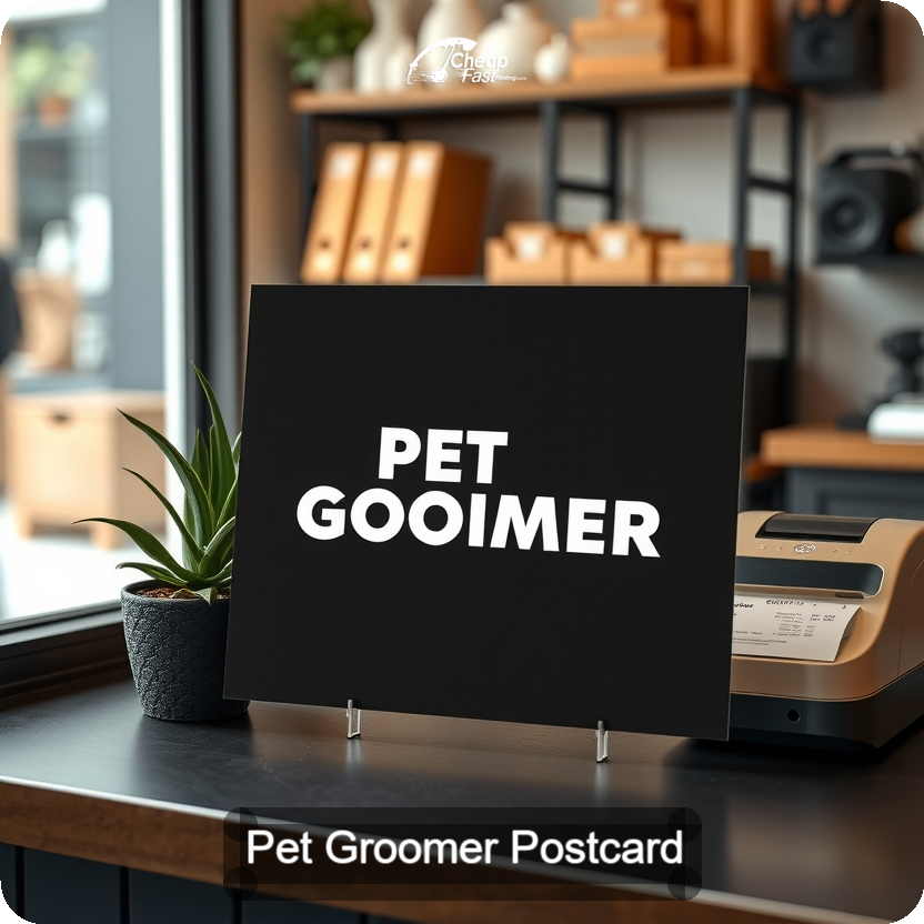 Pet Groomer Postcard Sample 09 · 5" x 5" design sample