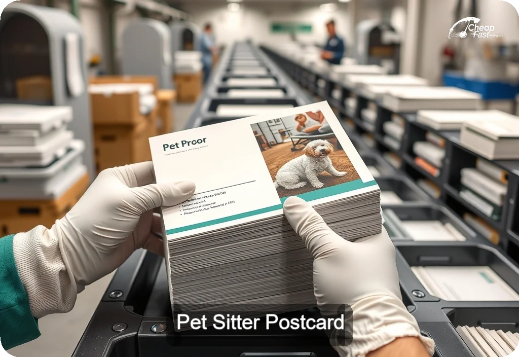 Pet Sitter Postcard Sample 01 · 6" x 11" design sample