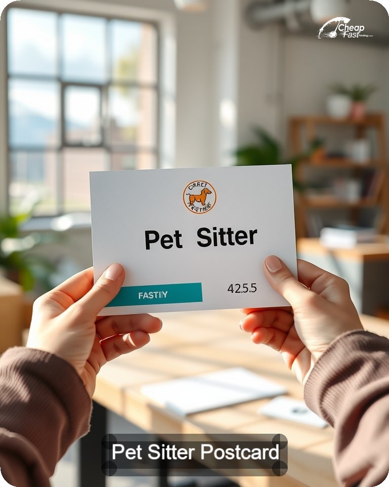 Pet Sitter Postcard Sample 03 · 4.25" x 5.5" design sample