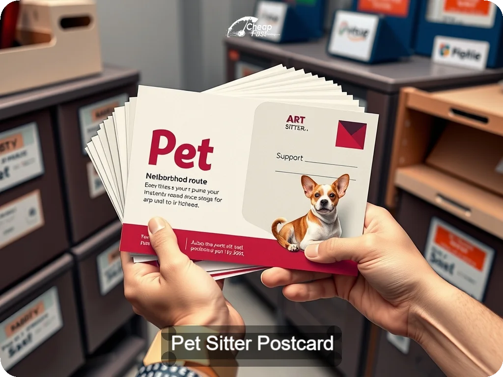 Pet Sitter Postcard Sample 06 · 6.5" x 9" design sample