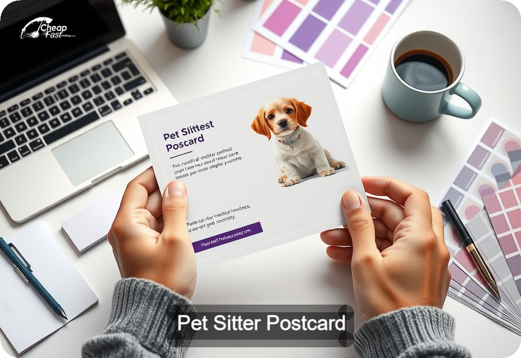 Pet Sitter Postcard Sample 08 · 4" x 6" design sample