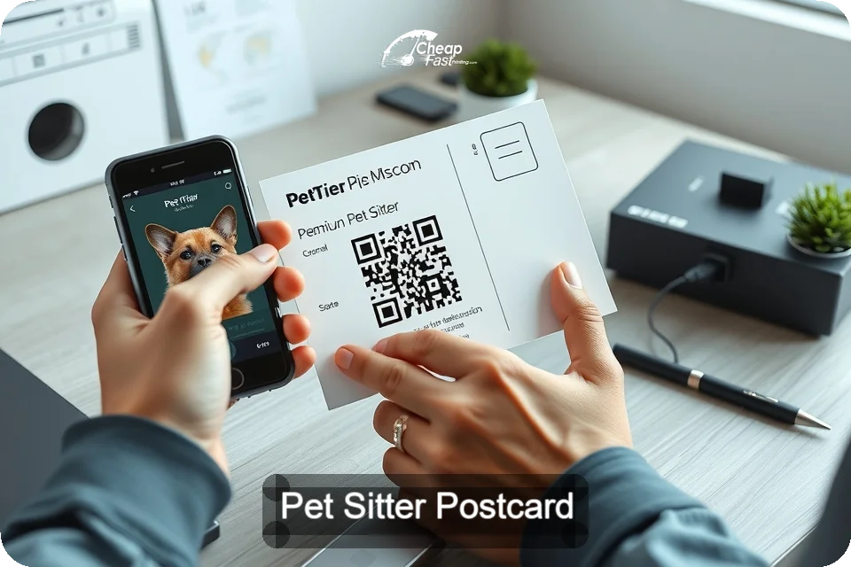 Pet Sitter Postcard Sample 10 · 6" x 9" design sample